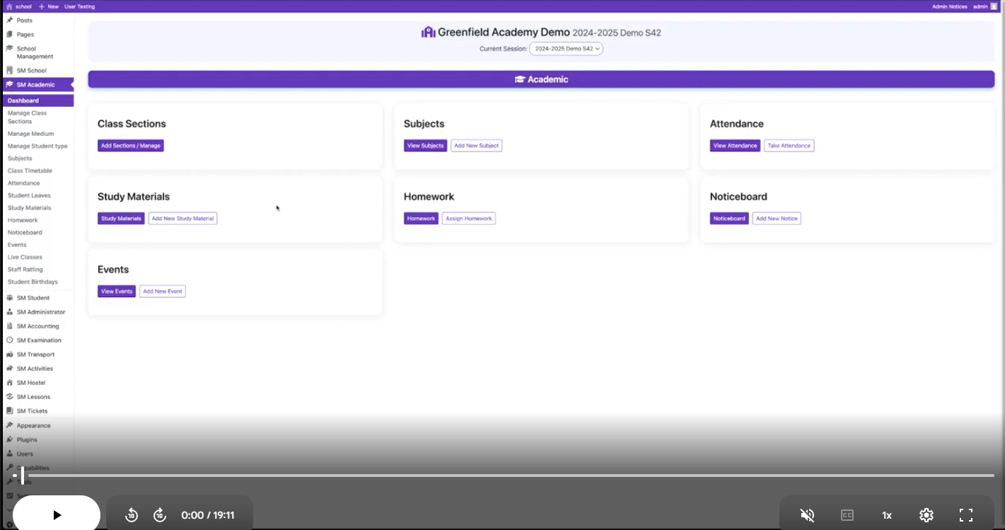 How to Use School Management Module in School Management WordPress Plugin